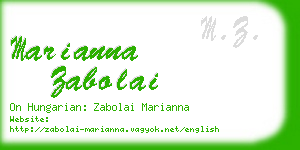 marianna zabolai business card